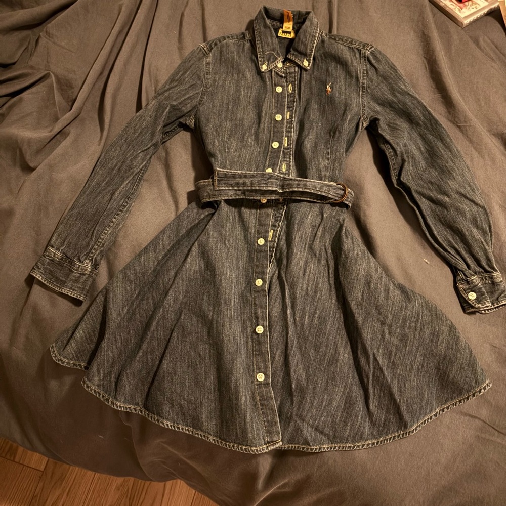 Polo by Ralph Lauren Charcoal Denim Kids Dress